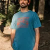 Fashion Passenger Alp Recycled Cotton T-Shirt Blue Steel
