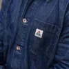 New Passenger Balsa Organic Denim Overshirt Denim Blue