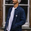 New Passenger Balsa Organic Denim Overshirt Denim Blue