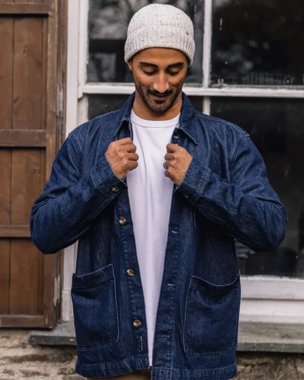 New Passenger Balsa Organic Denim Overshirt Denim Blue