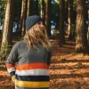Outlet Passenger Bay Knitted Jumper Charcoal Stripe