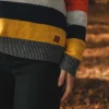 Outlet Passenger Bay Knitted Jumper Charcoal Stripe