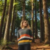 Outlet Passenger Bay Knitted Jumper Charcoal Stripe