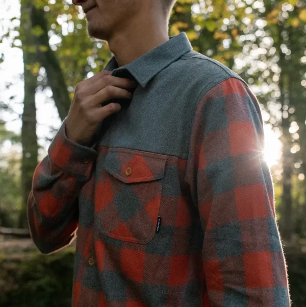 Online Passenger Bozeman Shirt Buffalo Check Orange