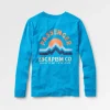 Outlet Passenger Breathe Recycled Cotton  LS T-Shirt Atlantic Blue