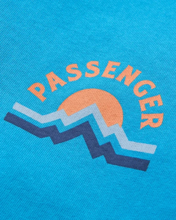 Outlet Passenger Breathe Recycled Cotton  LS T-Shirt Atlantic Blue