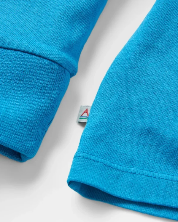 Outlet Passenger Breathe Recycled Cotton  LS T-Shirt Atlantic Blue