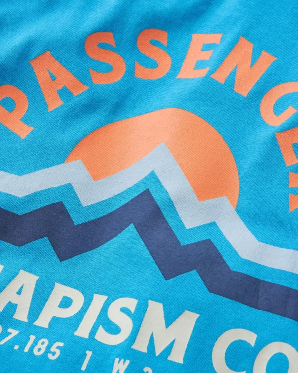 Outlet Passenger Breathe Recycled Cotton  LS T-Shirt Atlantic Blue