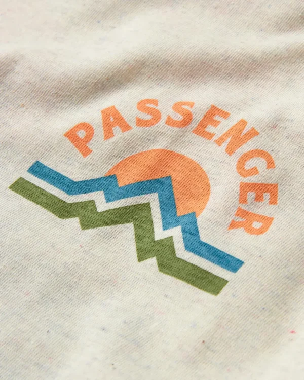 New Passenger Breathe Recycled Cotton Marl T-Shirt Milky Marl