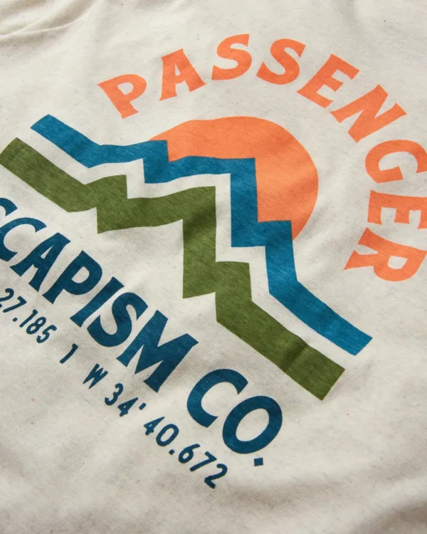 New Passenger Breathe Recycled Cotton Marl T-Shirt Milky Marl