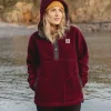 Sale Passenger Calla Hooded Recycled Polar-Lined Fleece Windsor Wine