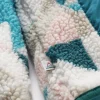 Shop Passenger Clover Recycled Deep-Pile Sherpa Fleece Homespun Blue Sea