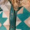 Shop Passenger Clover Recycled Deep-Pile Sherpa Fleece Homespun Blue Sea