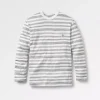 Fashion Passenger Crackle Organic Relaxed Fit LS T-Shirt White Fairisle Stripe