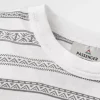 Fashion Passenger Crackle Organic Relaxed Fit LS T-Shirt White Fairisle Stripe