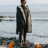 Flash Sale Floris van Bommel Escapism Recycled Sherpa Lined Changing Robe Black