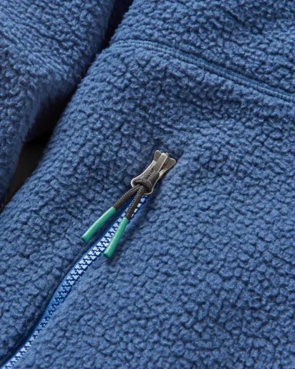 Flash Sale Passenger Fairbanks 2.0 Full Zip Recycled Sherpa Fleece Dark Denim
