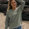 Cheap Passenger Fauna Organic Cotton Textured Sweatshirt Pistachio