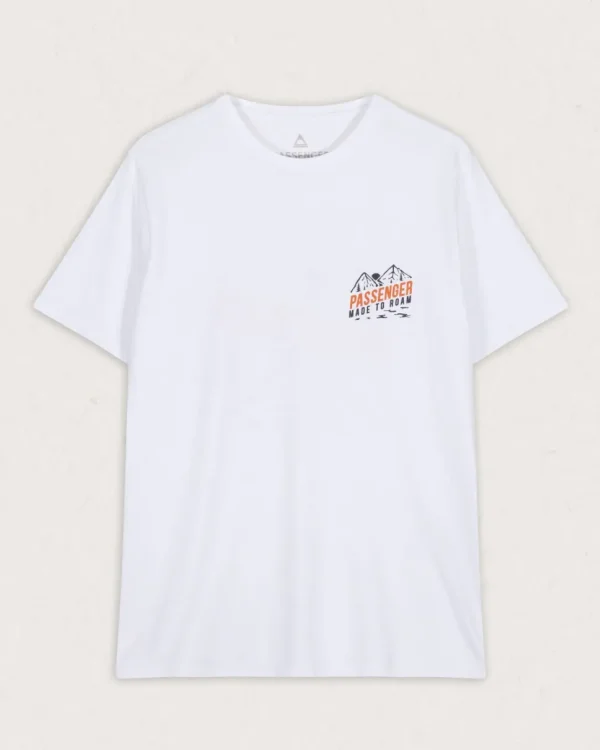Sale Passenger Fjord Recycled Cotton T-Shirt White