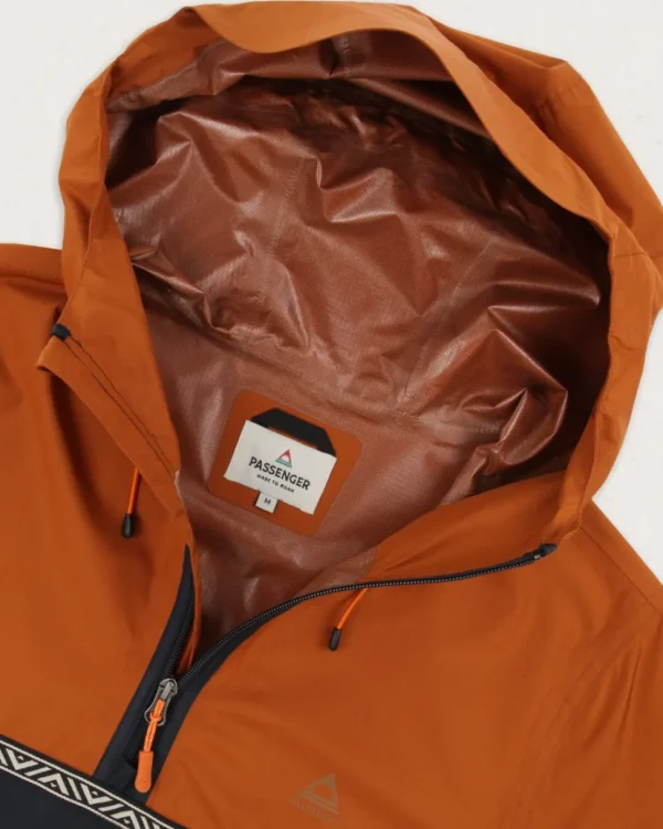 New Passenger Flow 1/2 Zip Recycled Water Resistant Jacket Glazed Ginger/Deep Navy