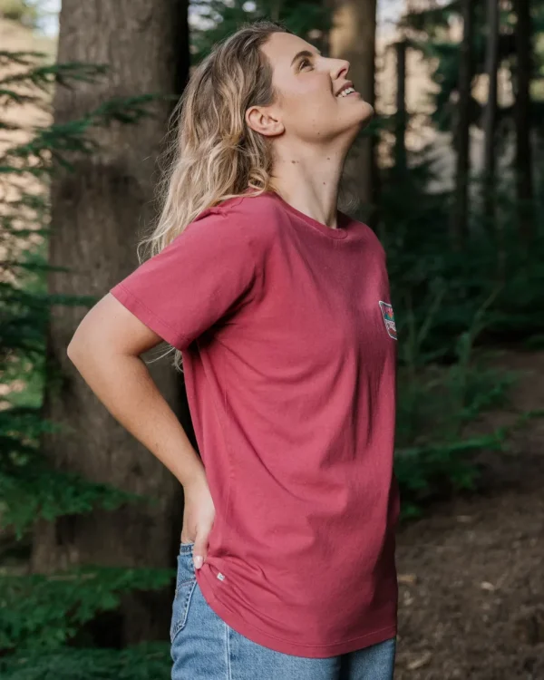 Shop Passenger Golden Hour Recycled Cotton Oversized T-Shirt Earth Red