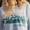 Store Passenger Hilltop Organic Cotton LS T-Shirt Blue Fog