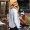 Store Passenger Hilltop Organic Cotton LS T-Shirt Blue Fog
