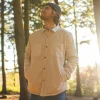 New Passenger Kodiak Sherpa Lined Cord Overshirt Feather Grey