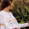 Fashion Passenger La Sarena Recycled Cotton Oversized LS T-Shirt White