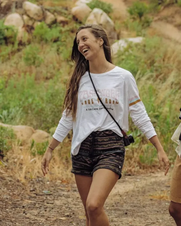 Fashion Passenger La Sarena Recycled Cotton Oversized LS T-Shirt White