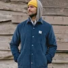 New Passenger Lachelt Lined Cord Overshirt Dark Denim