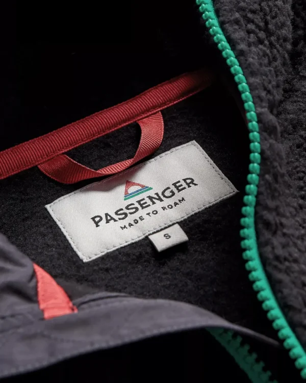 Fashion Passenger Maine 2.0 1/2 Zip Recycled Sherpa Fleece Black
