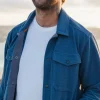 Hot Passenger Maple Grid Polar Fleece Shirt Dark Denim