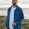 Hot Passenger Maple Grid Polar Fleece Shirt Dark Denim