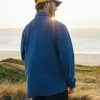 Hot Passenger Maple Grid Polar Fleece Shirt Dark Denim
