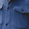 Hot Passenger Maple Grid Polar Fleece Shirt Dark Denim