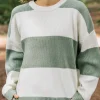 Best Sale Passenger Moments Organic Oversized Knitted Jumper Pistachio Stripe