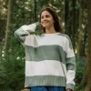 Best Sale Passenger Moments Organic Oversized Knitted Jumper Pistachio Stripe