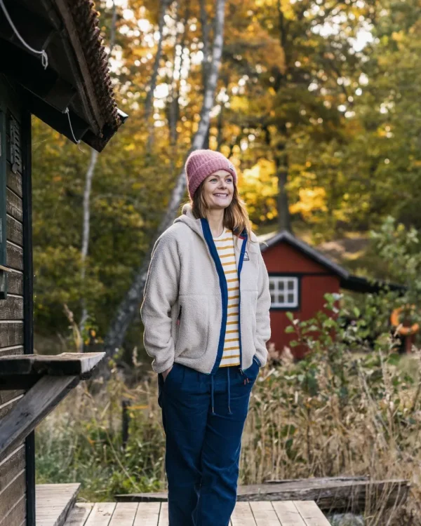 New Passenger North Coast 2.0 Full Zip Recycled Sherpa Fleece Oatmeal