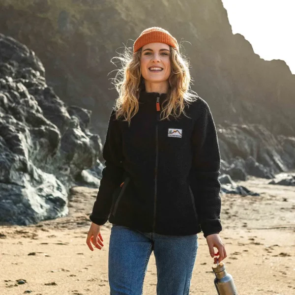 Discount Passenger North Coast Full Zip Recycled Sherpa Fleece Black