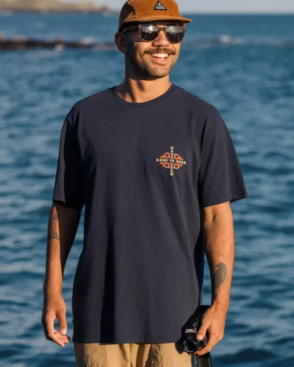 New Floris van Bommel Oar Recycled Cotton T-Shirt Deep Navy