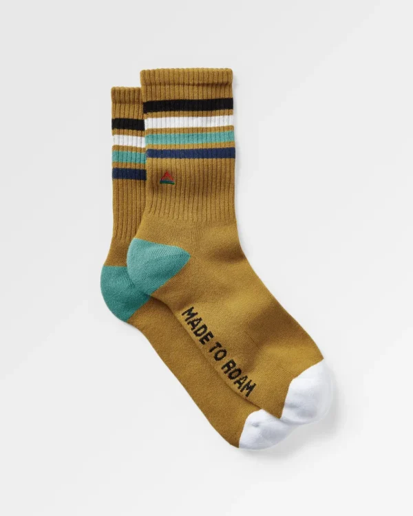 Sale Floris van Bommel Organic Midweight Crew Socks Mustard Yellow