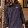 Shop Passenger Point Recycled Fleece Hoodie Charcoal
