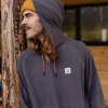 Shop Passenger Point Recycled Fleece Hoodie Charcoal