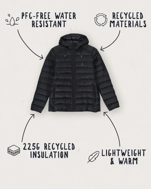 New Passenger Pow Recycled Insulated Jacket True Black