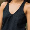 Outlet Passenger Rivergate Recycled Cotton Tank Top Black