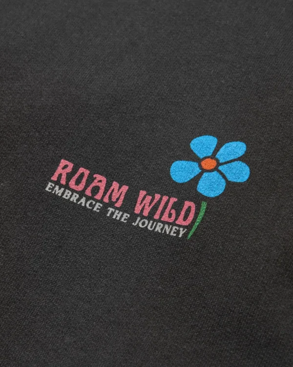 Cheap Passenger Roam Wild Recycled Cotton Hoodie Black
