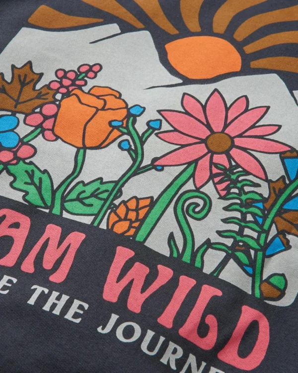 Cheap Passenger Roam Wild Recycled Cotton Hoodie Black
