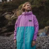 Clearance Floris van Bommel Roaming Recycled Sherpa Lined Changing Robe Viridian Green/Orchid