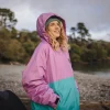Clearance Floris van Bommel Roaming Recycled Sherpa Lined Changing Robe Viridian Green/Orchid